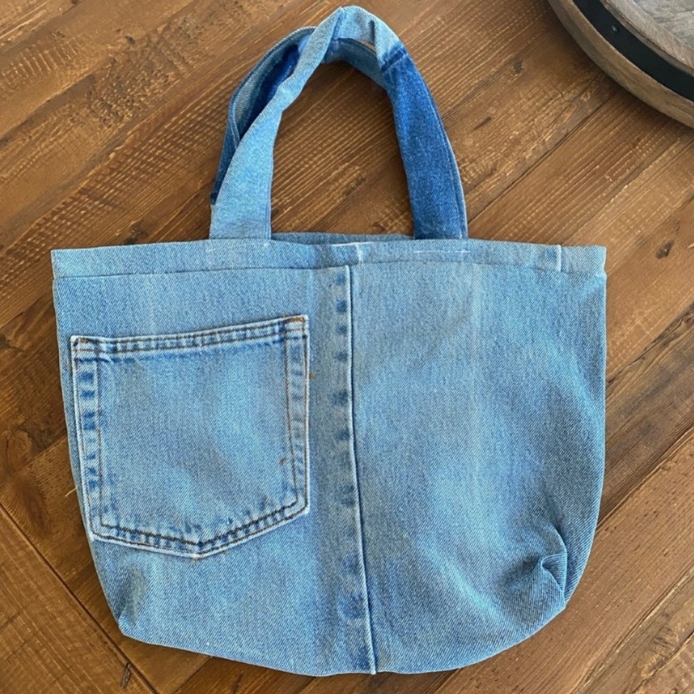 Blue Denim Tote Bag